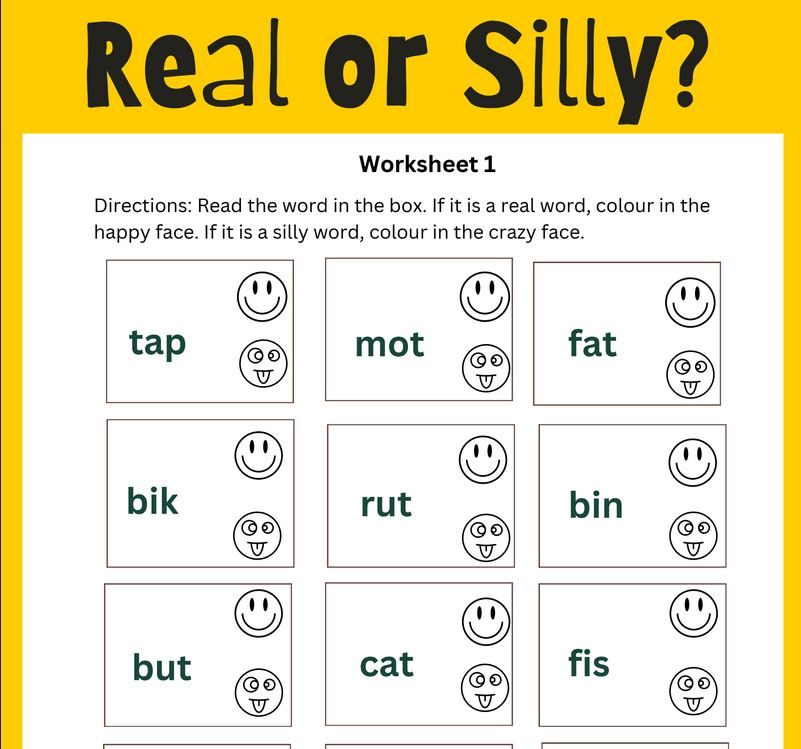 Real or Silly Words