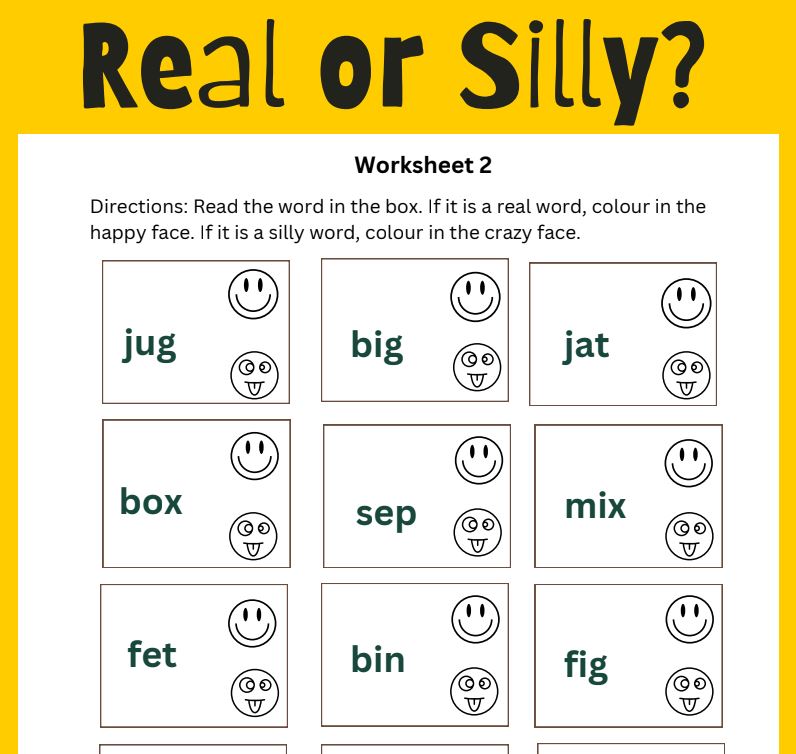 Real or Silly Words