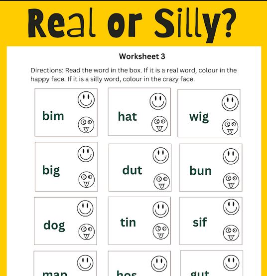 Real or Silly Words