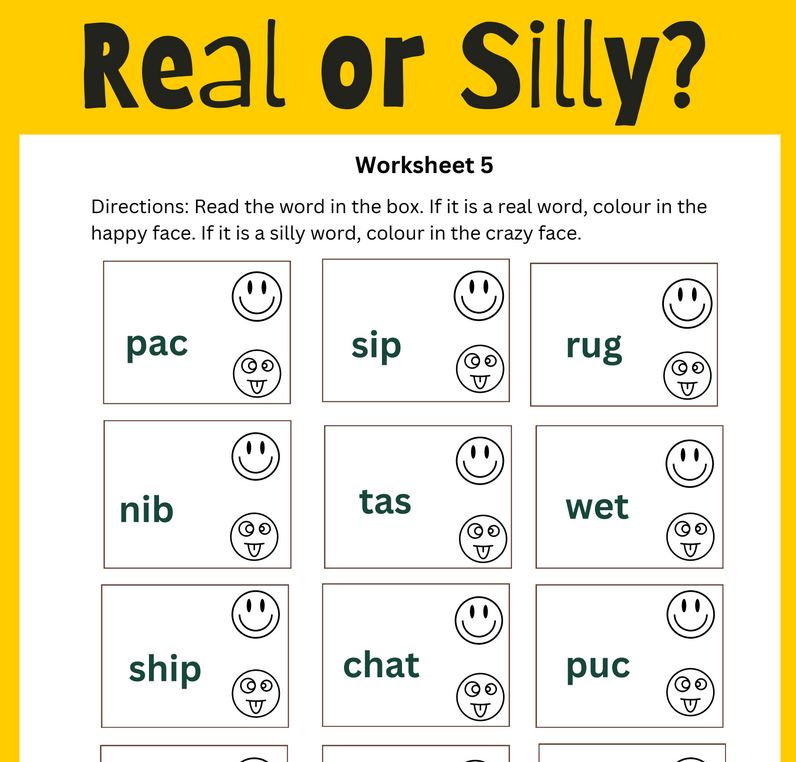 Real or Silly Words